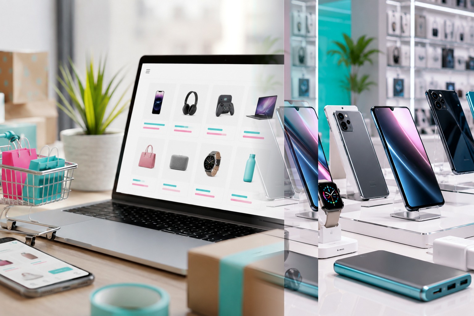 Mobile phones, laptops and technology accessories